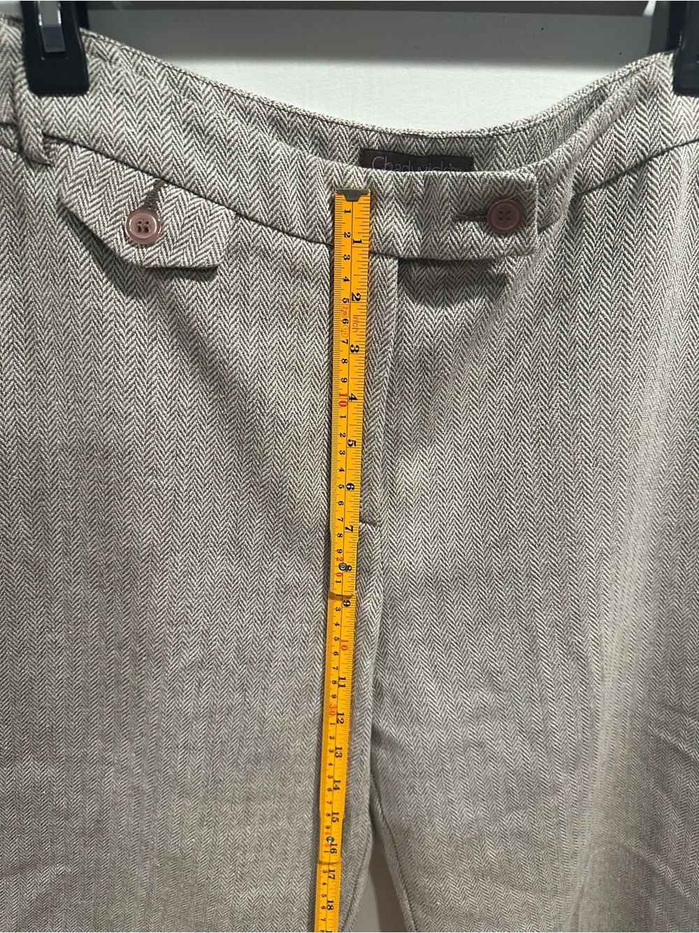 Chadwicks Beige Herringbone Bermuda Shorts - Picture 7 of 7